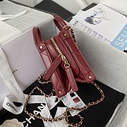 Chanel Small Vanity Bag Burgundy Calfskin AS3344 size 11.5x15x8.5 cm - 5