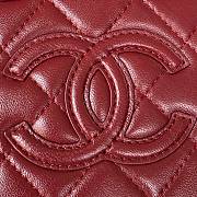 Chanel Small Vanity Bag Burgundy Calfskin AS3344 size 11.5x15x8.5 cm - 3