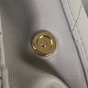 Chanel Small Vanity Bag Gray Calfskin AS3344 size 11.5x15x8.5 cm - 3