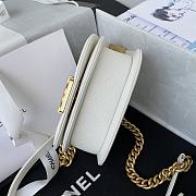 Chanel Mini Boy Messenger Bag White AS3315 size 15x9.5x4.5 cm - 3