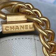 Chanel Mini Boy Messenger Bag White AS3315 size 15x9.5x4.5 cm - 4
