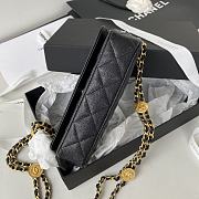 Chanel Gold Coin Chain Strap Phone Black Bag AP2860 size 18x9x3.5 cm - 6