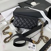 Chanel Gold Coin Chain Strap Phone Black Bag AP2860 size 18x9x3.5 cm - 5