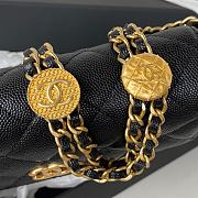 Chanel Gold Coin Chain Strap Phone Black Bag AP2860 size 18x9x3.5 cm - 3