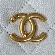 Chanel Gold Coin Chain Strap Phone White Bag AP2860 size 18x9x3.5 cm - 4