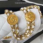 Chanel Gold Coin Chain Strap Phone White Bag AP2860 size 18x9x3.5 cm - 3