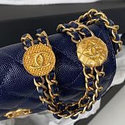 Chanel Gold Coin Chain Strap Phone Navy Blue Bag AP2860 size 18x9x3.5 cm - 4