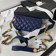 Chanel Gold Coin Chain Strap Phone Navy Blue Bag AP2860 size 18x9x3.5 cm - 2