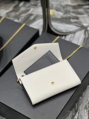 YSL Uptown Chain Wallet Black/White Smooth Leather 607788 size 19x12x4 cm - 6