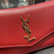 YSL Uptown Chain Wallet Red Grain Leather 607788 size 19x12x4 cm - 5