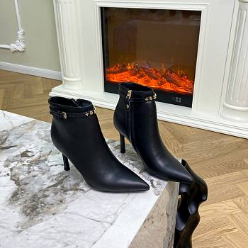 Louis Vuitton Smooth Leather Heel Boots Black
