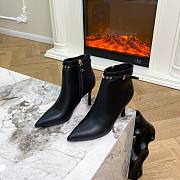 Louis Vuitton Smooth Leather Heel Boots Black - 4