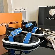 LV Pool Pillow Comfort Sandal Blue - 4