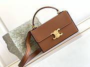 Celine Box Triomphe In Tan Calfskin Size 22x13.5x6 cm - 1