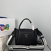 Prada Small Leather Handbag Black 1BC145 size 23x21x10 cm - 1