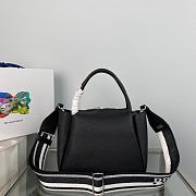Prada Small Leather Handbag Black 1BC145 size 23x21x10 cm - 4