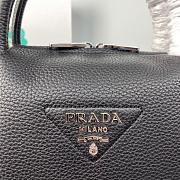 Prada Small Leather Handbag Black 1BC145 size 23x21x10 cm - 6