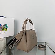 Prada Small Leather Handbag Clay Gray 1BC145 size 23x21x10 cm - 5