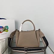 Prada Small Leather Handbag Clay Gray 1BC145 size 23x21x10 cm - 4