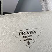 Prada Small Leather Handbag White 1BC145 size 23x21x10 cm - 5