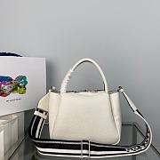 Prada Small Leather Handbag White 1BC145 size 23x21x10 cm - 6