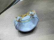 Fendi Nano Fendigraphy Light Blue Leather 7AS089 size 16.5x14x5 cm - 5