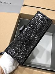 Balenciaga Hourglass XS Black Crocodile Embossed Black Metal Size 19 cm - 4