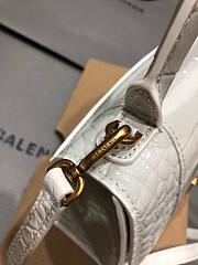 Balenciaga Hourglass XS White Crocodile Embossed 5928331 Size 19 cm - 2