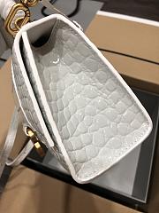 Balenciaga Hourglass XS White Crocodile Embossed 5928331 Size 19 cm - 4