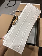 Balenciaga Hourglass XS White Crocodile Embossed 5928331 Size 19 cm - 5