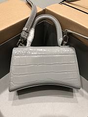 Balenciaga Hourglass XS Gray Crocodile Embossed 5928331 Size 19 cm - 4