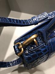 Balenciaga Hourglass XS Navy Blue Crocodile Embossed 5928331 Size 19 cm - 2