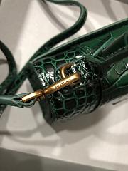 Balenciaga Hourglass XS Green Crocodile Embossed 5928331 Size 19 cm - 4