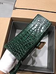 Balenciaga Hourglass XS Green Crocodile Embossed 5928331 Size 19 cm - 3