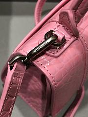 Balenciaga Hourglass XS Pink Crocodile Embossed 5928331 Size 19 cm - 6