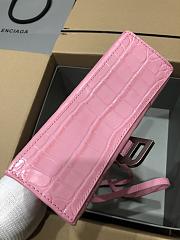 Balenciaga Hourglass XS Pink Crocodile Embossed 5928331 Size 19 cm - 5