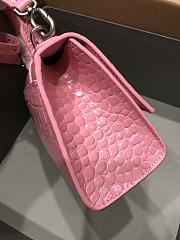 Balenciaga Hourglass XS Pink Crocodile Embossed 5928331 Size 19 cm - 3