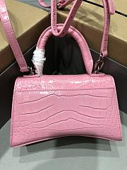 Balenciaga Hourglass XS Pink Crocodile Embossed 5928331 Size 19 cm - 2
