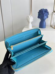 LV Zippy Wallet Turquoise Blue M81512 size 19.5 x 10.5 x 2.5 cm - 6