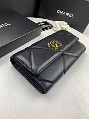 Chanel 19 Long Flap Wallet Black AP0955 size 19.5x10x2.5 cm - 4