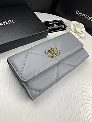 Chanel 19 Long Flap Wallet Gray AP0955 size 19.5x10x2.5 cm - 4