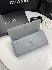Chanel 19 Long Flap Wallet Gray AP0955 size 19.5x10x2.5 cm - 2