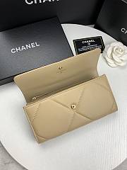 Chanel 19 Long Flap Wallet Beige AP0955 size 19.5x10x2.5 cm - 6