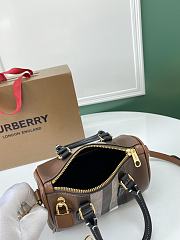 Burberry Mini Check Bowling Bag Dark Brown size 18.5x11x12 cm - 6