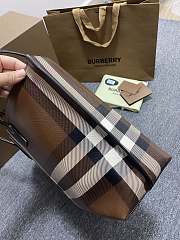 Burberry Check and Leather Medium Tote size 34x14x28 cm - 5