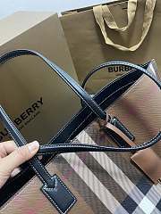 Burberry Check and Leather Medium Tote size 34x14x28 cm - 4