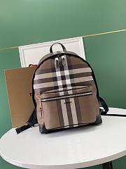 Burberry Check-pattern Backpack in Brown size 30.5x14.5x42.5 cm - 1