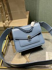 Bvlgari Serpenti Forever S Crossbody Bag Blue 291469 size 20x14x8.5 cm - 1