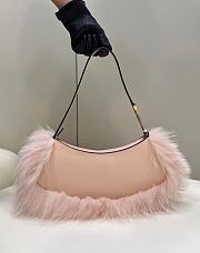 Fendi O'Lock Swing Pastel Pink Leather Clutch size 32x11x5 cm - 6