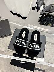 Chanel Shearling Slipper Black - 1